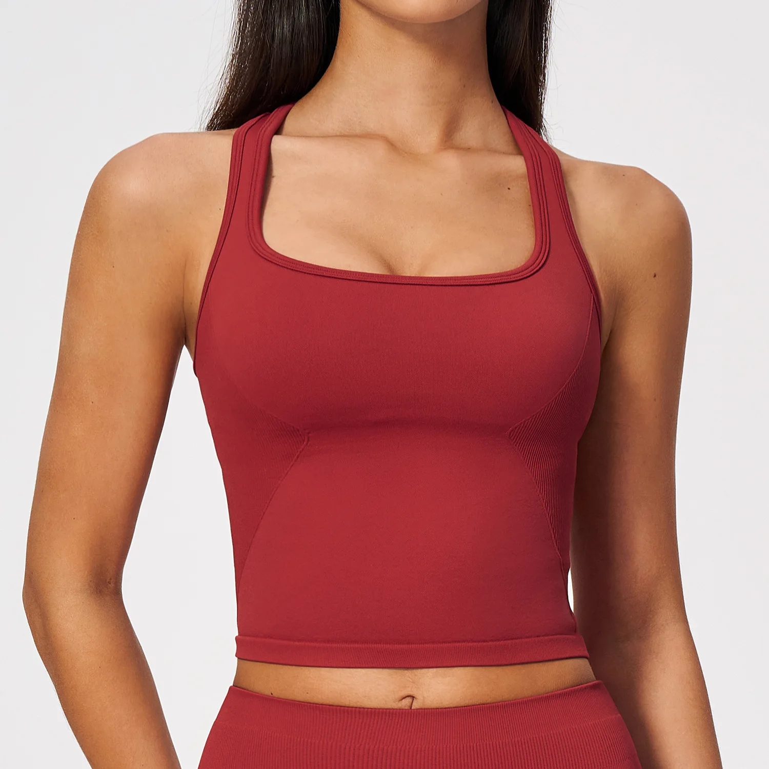 Women Seamless Ribbed Yoga Spo - Seamless Ribbed Workout Tank Top ulasan dan harga