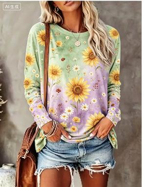 Women Long Sleeve T‑Shirt Grad - Blouses ulasan dan harga