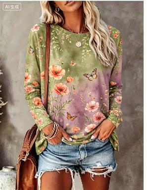 Women Long Sleeve T‑Shirt Grad - Blouses ulasan dan harga