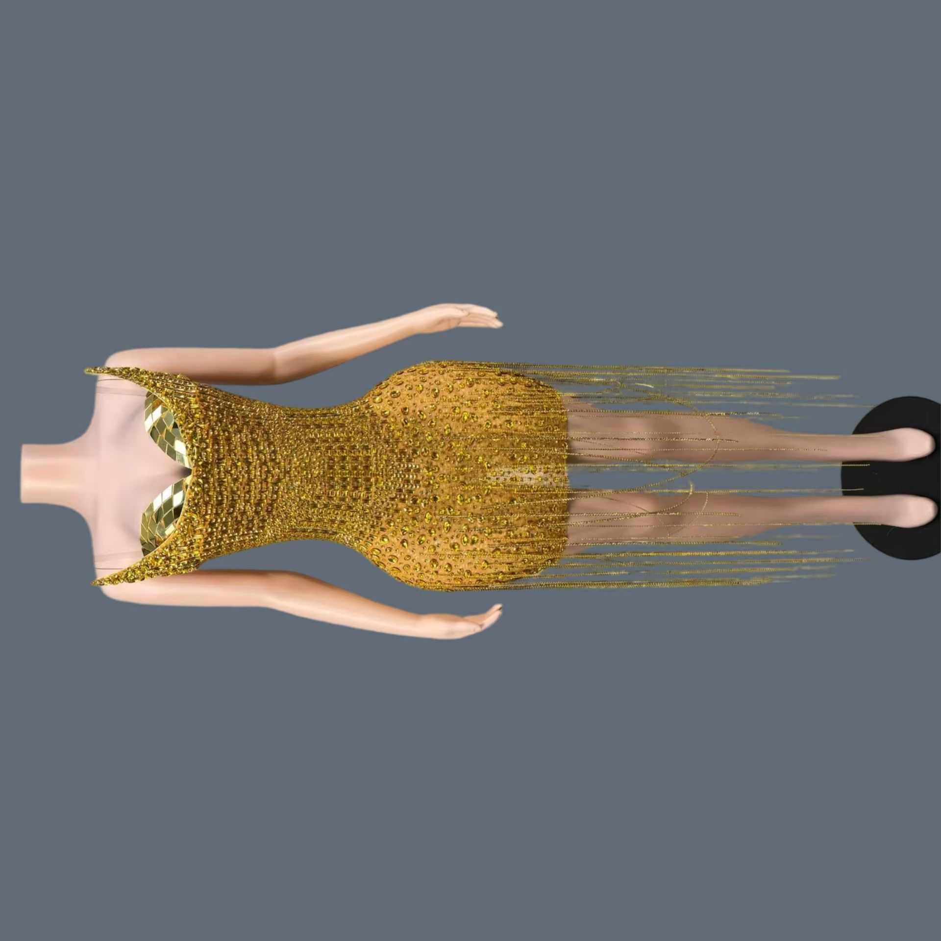 Birthday Celebrate Party Gold  - Sparkly Rhinestone Club Party Dress ulasan dan harga