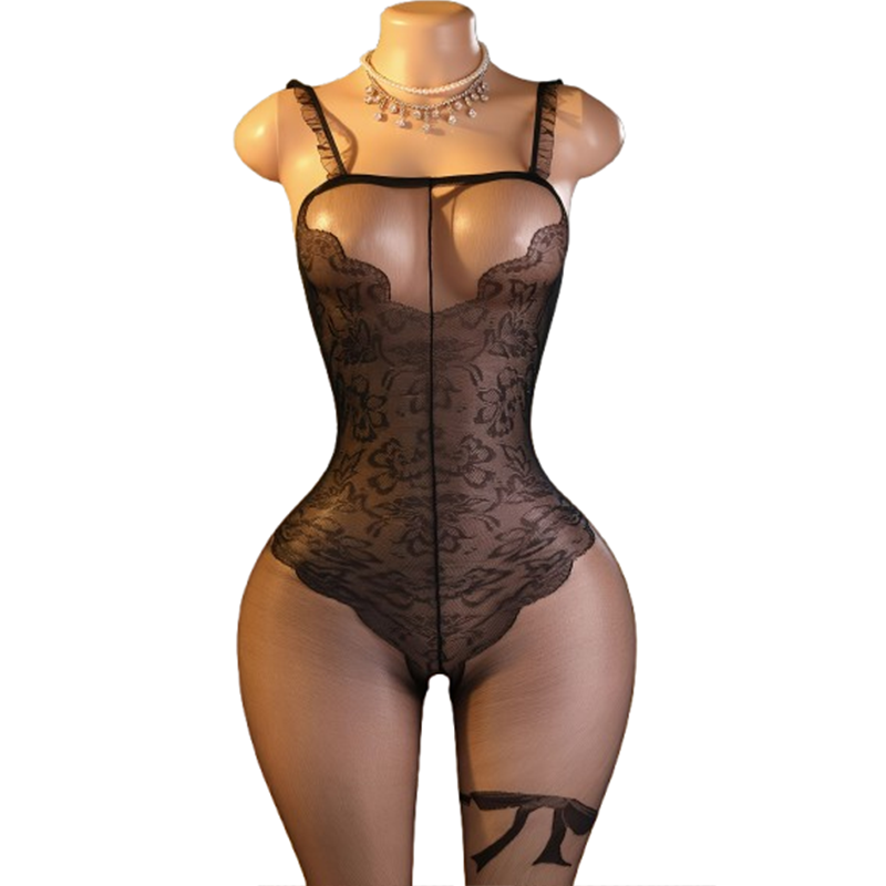 1 x Alluring black lace bodysu - Lingerie ulasan dan harga
